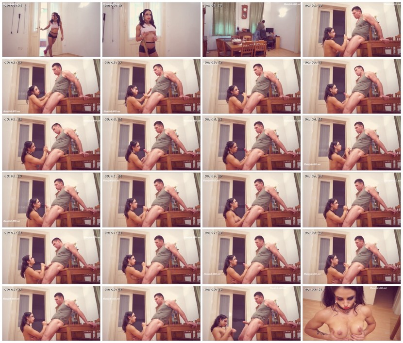 Black Pregnant Woman Caresses Herself Naked