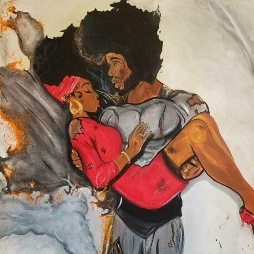 Girl on the background of retro cars