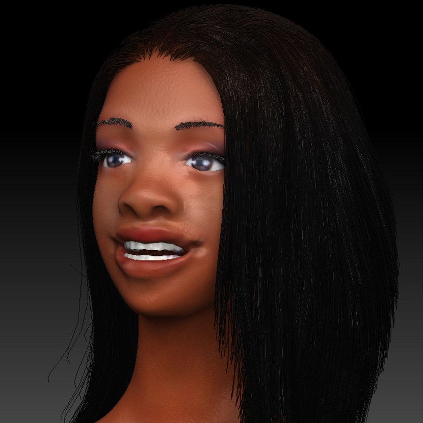 Dark -skinned girls in the body