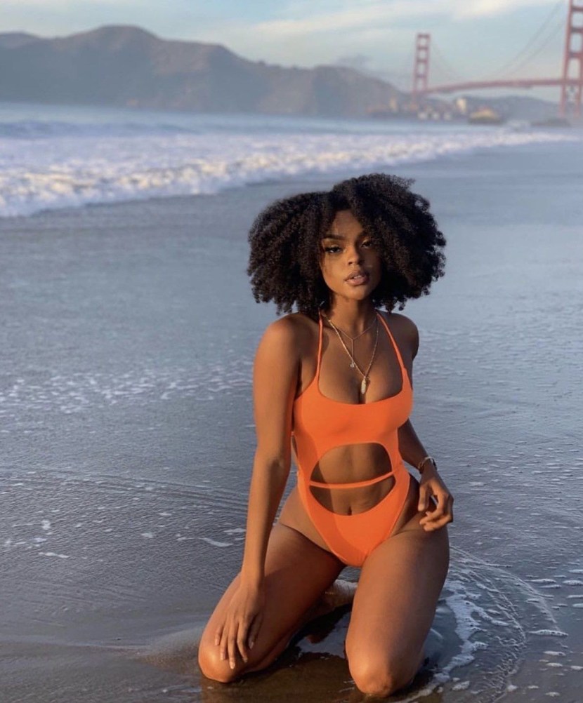 Monifa Jenson is a dark -skinned model