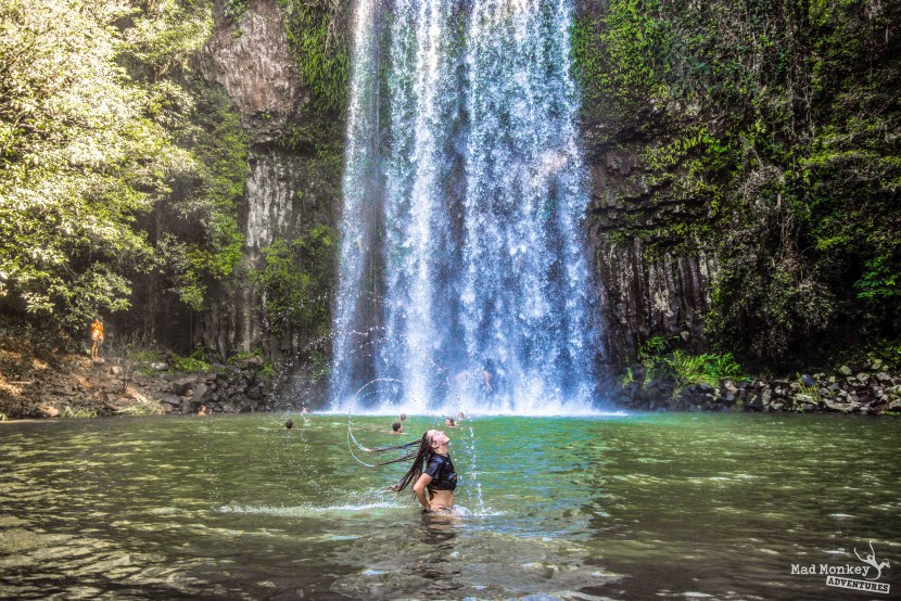 Naked in the swimming pool