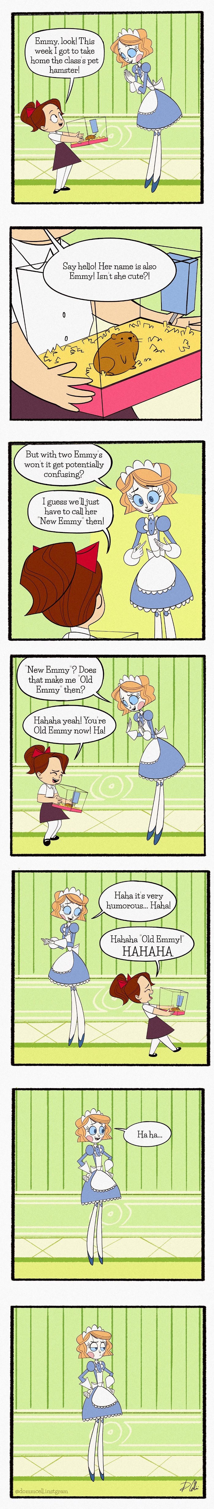 Emmy Robot Comic with a boy