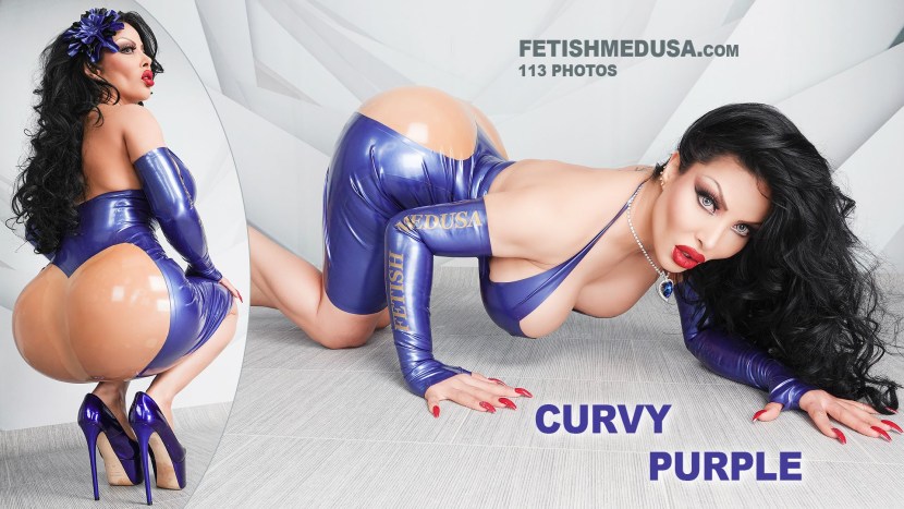 Latex Lucy without a Latex BDSM mask