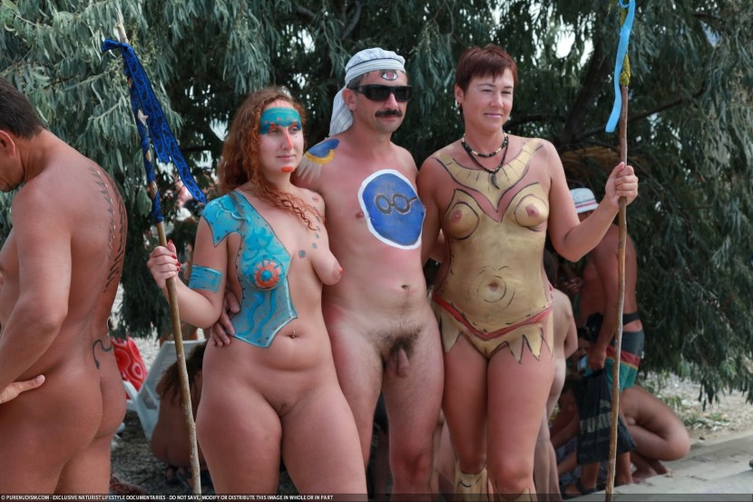 Family nudist beaches