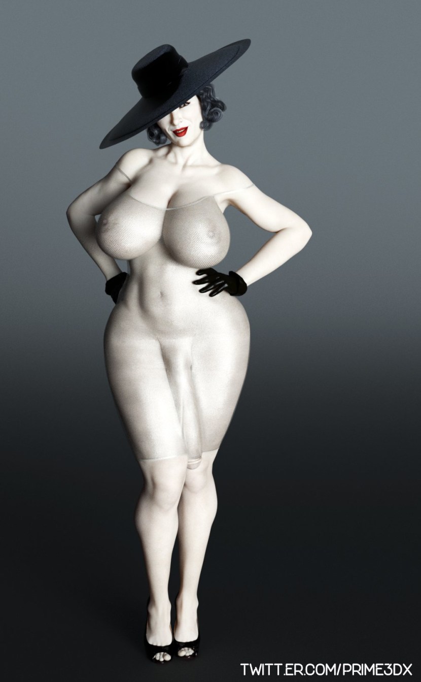 Lady Dimitrescu naked 3d