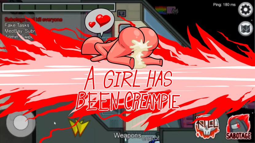 Among us pink and black xxx