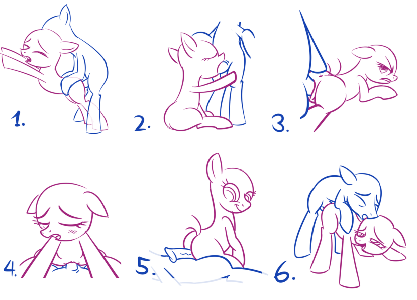 Sketches pony poses
