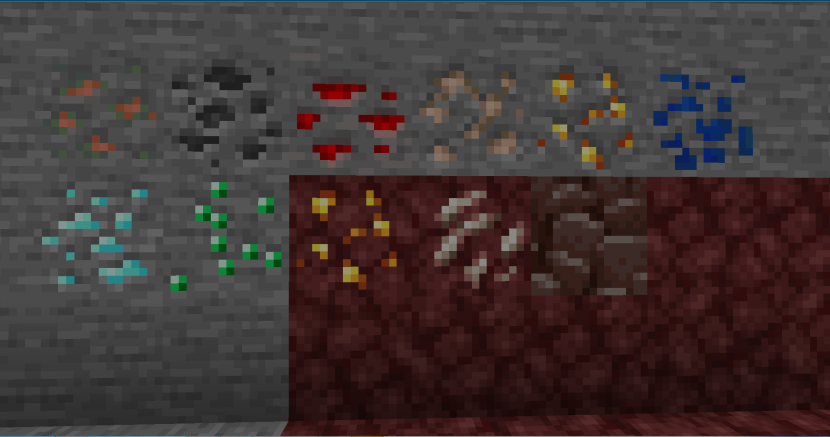 Ores in minecraft 1.16.5