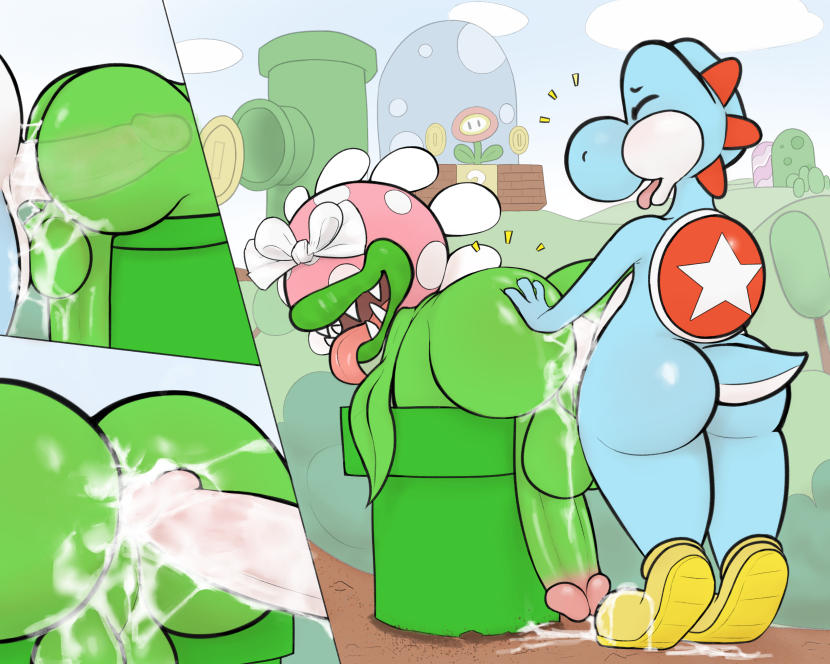Mario Yoshi woman hentai