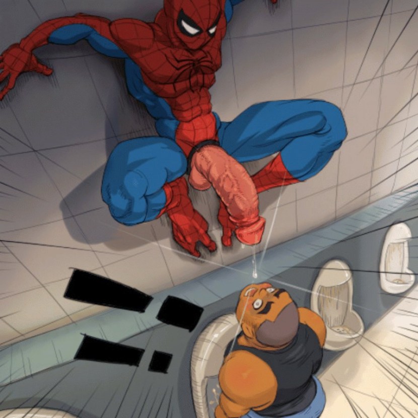 Superheroes Yaoi Gay Sex Spider Man