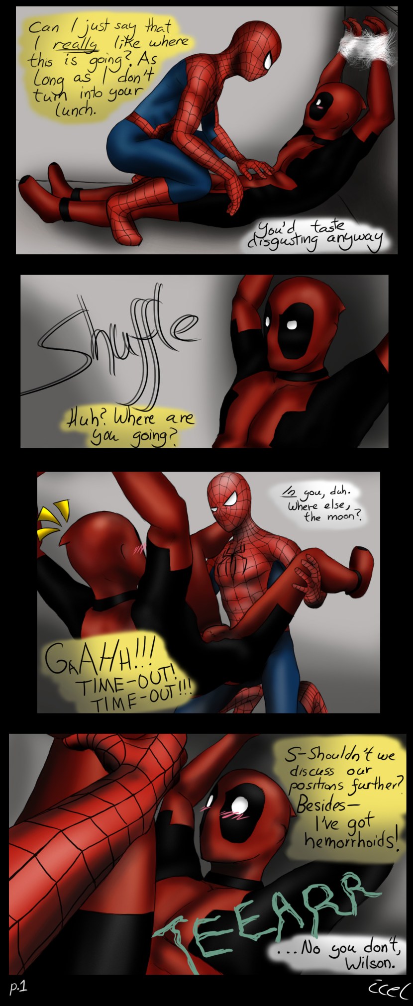Deadpool and man spider yaoi gay xxx