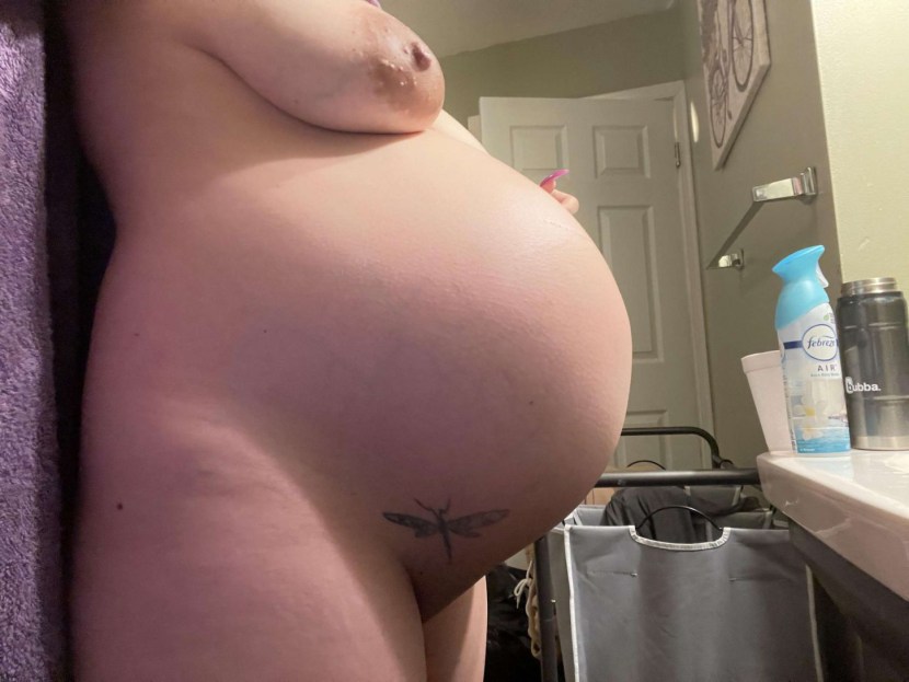 Triplets Pregnancy Extreme Big Belly Naked