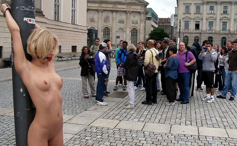 Naked women humiliation in public