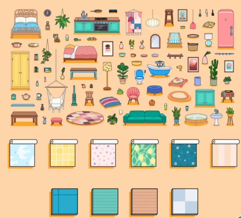 Furniture and items for arrangement