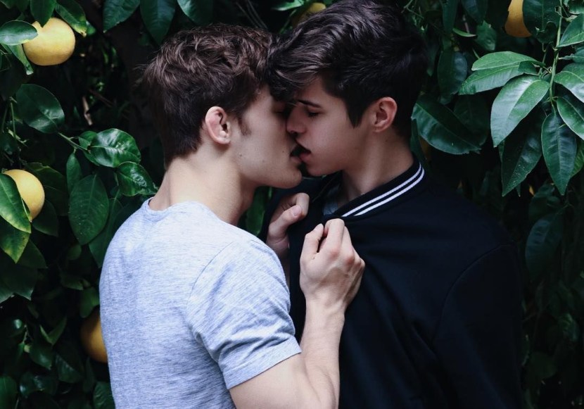 Beautiful young man in shorts