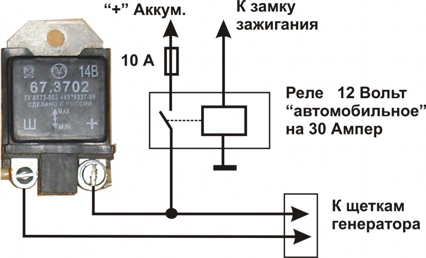 VAZ 2106 voltage regulator circuit