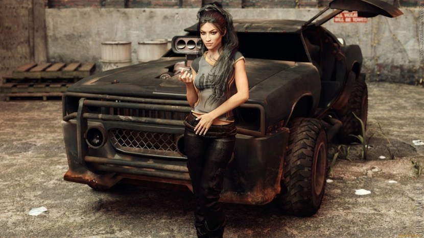 Girls and cars post -apocalypse