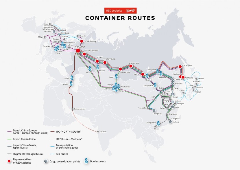 China Europe Logistic routes container trains