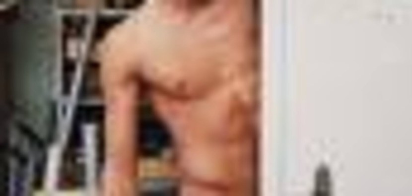 Dima Bilan with naked torso