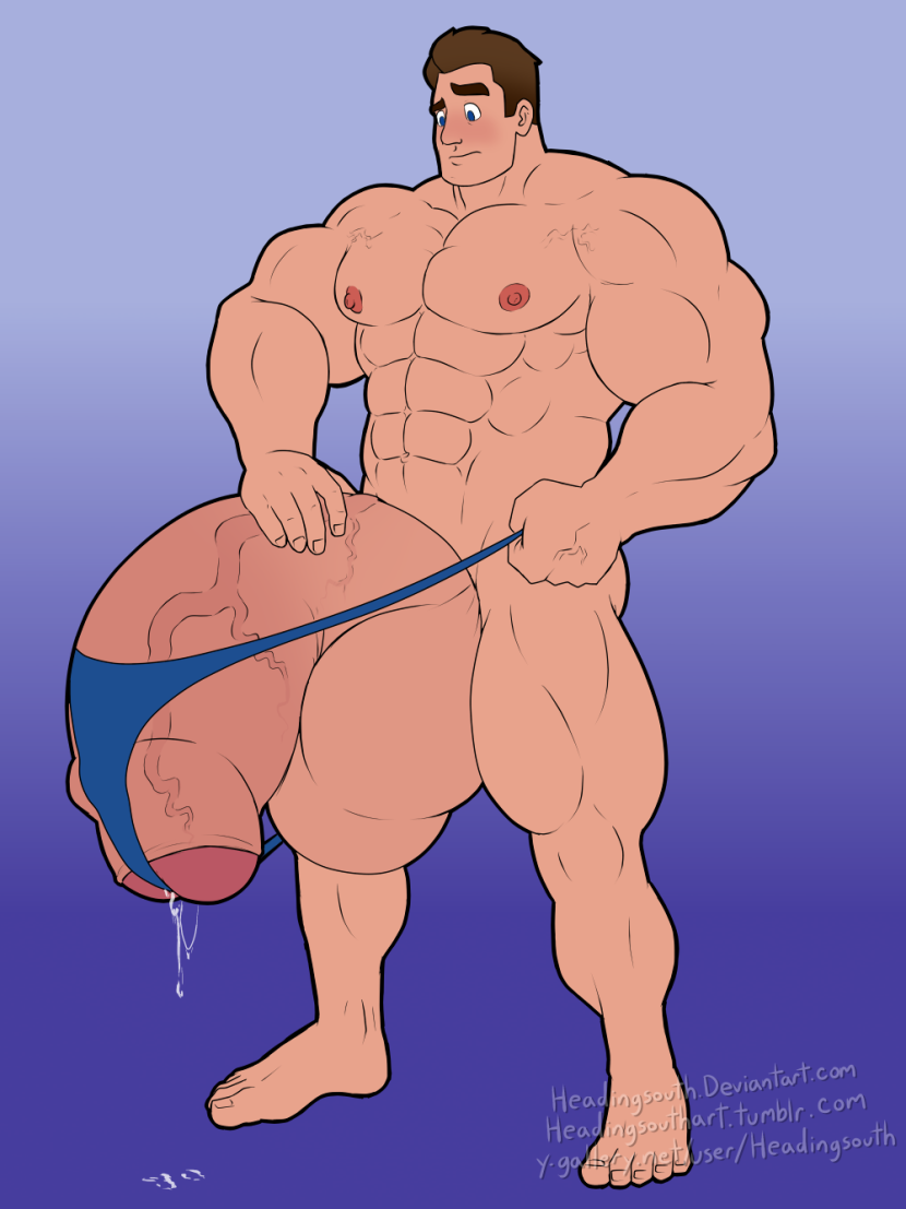 Anime pitching with a large penis