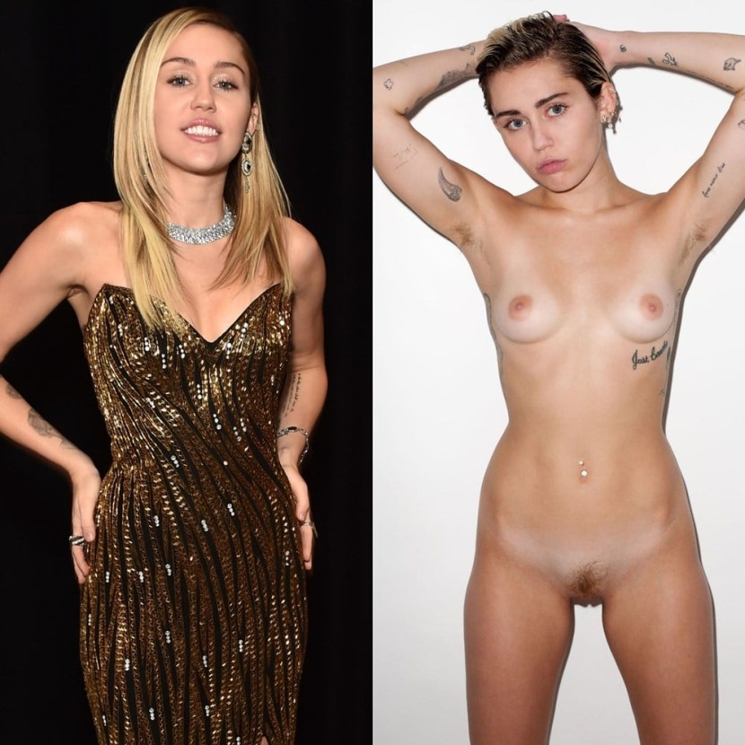 Naked celebrities Miley Cyrus
