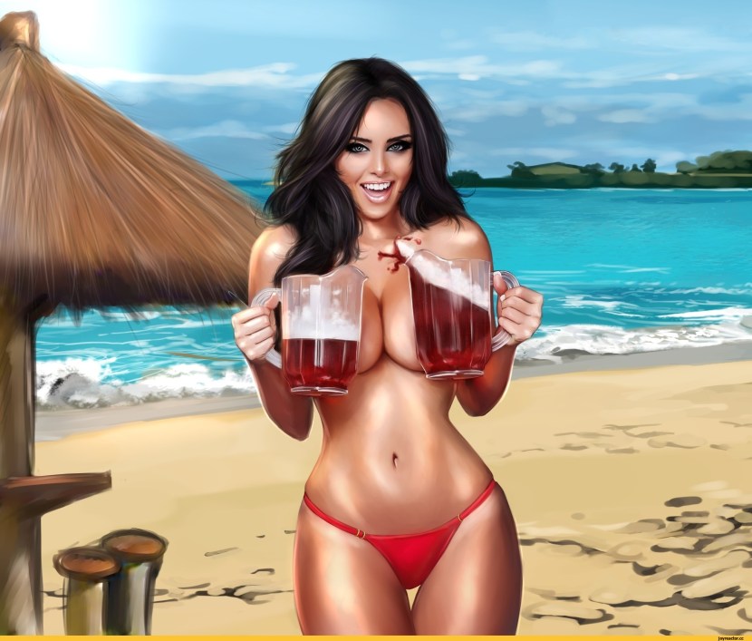 The painted beauty of the girl