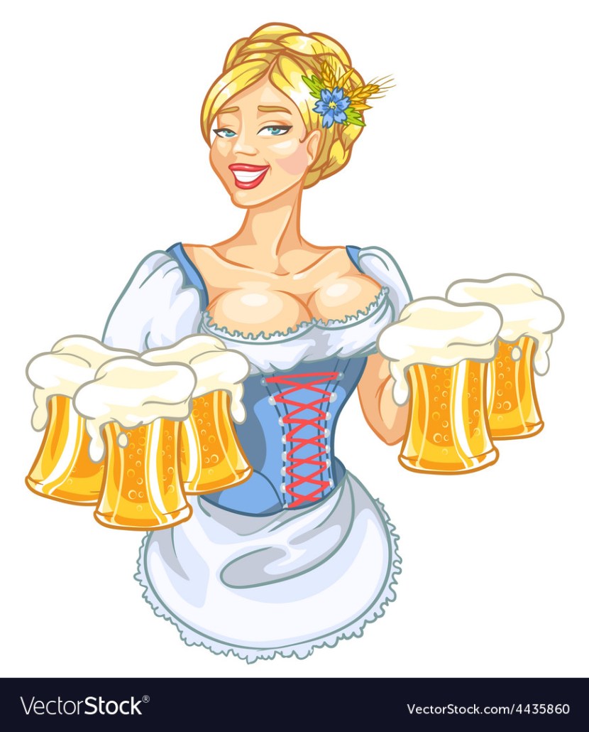 Woman with a beer mug