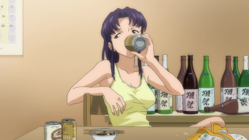 Anime girl with beer