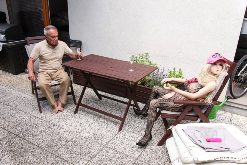 Grandfathers with young girls