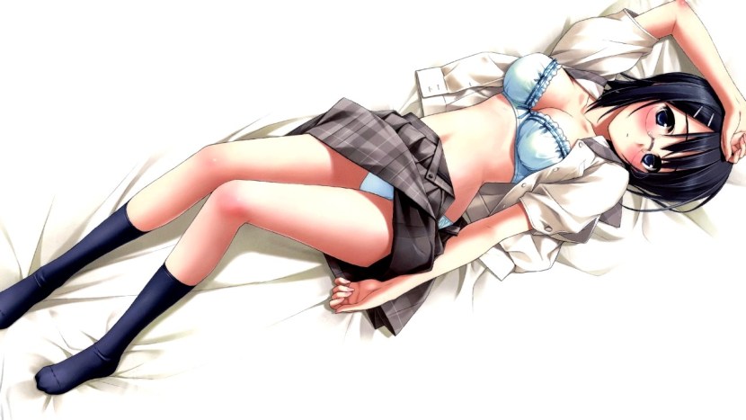 Girl in pink underwear