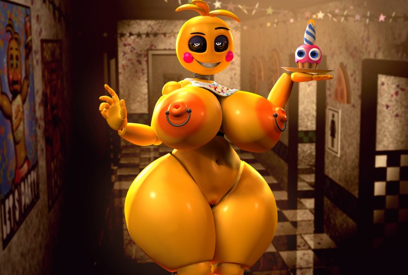 FNAF Chika Hentai in shorts