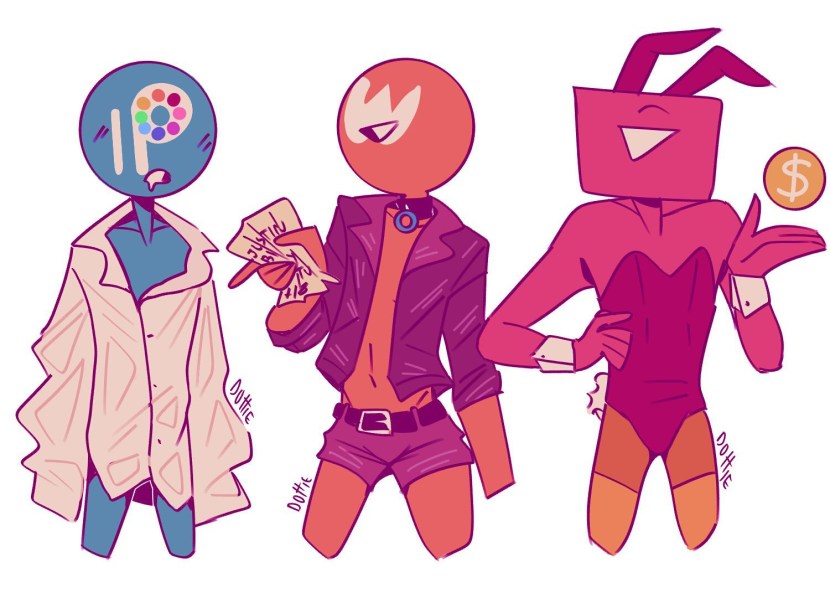 Comics about countries in the form of people