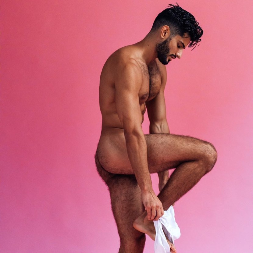 A boy with a large penis