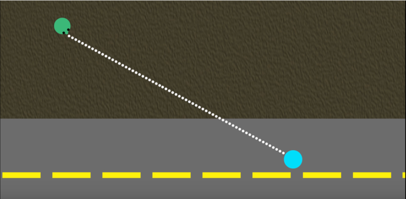 Landscape with a motorcycle