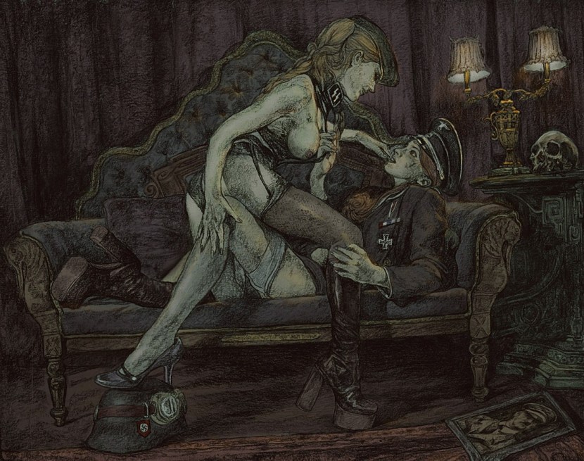 Naked women in German uniform