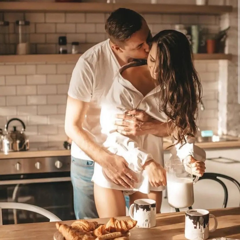 Photoshoot in the kitchen
