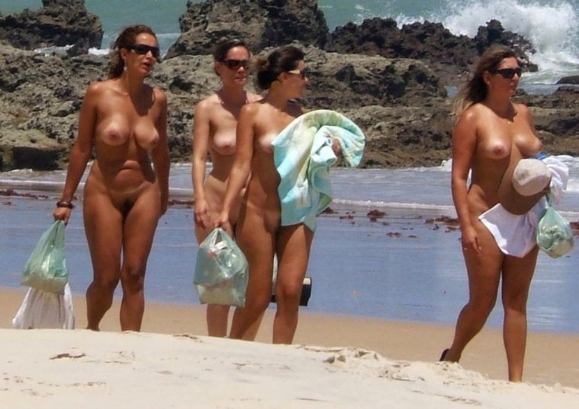 Brazilian nudists of the family