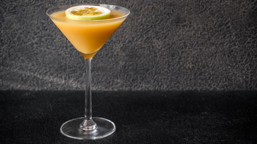 Cocktail vodka champagne maracuya