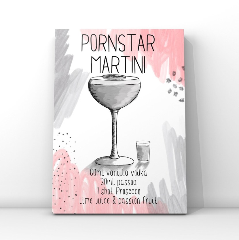 Martini Marakuya cocktail