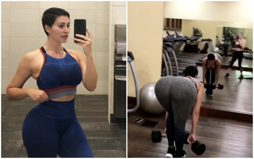 Athlete in a tight -fitting dress