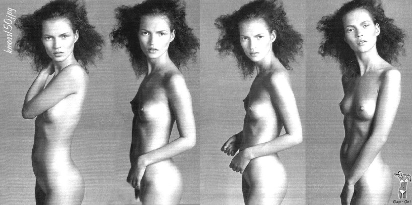 Naked Kate Moss in Youth