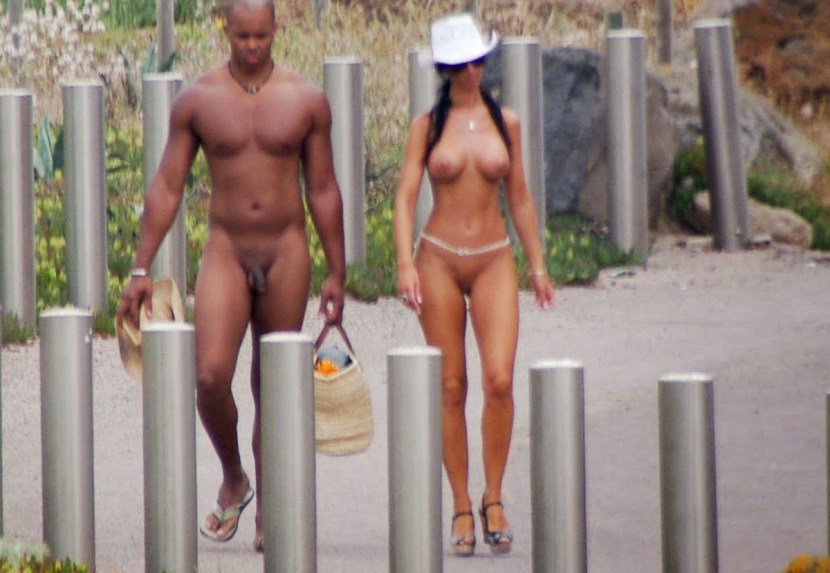 Nudist with hairy pubes