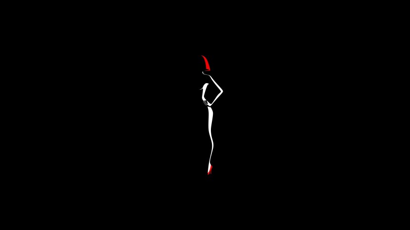 Women's silhouette on a black background