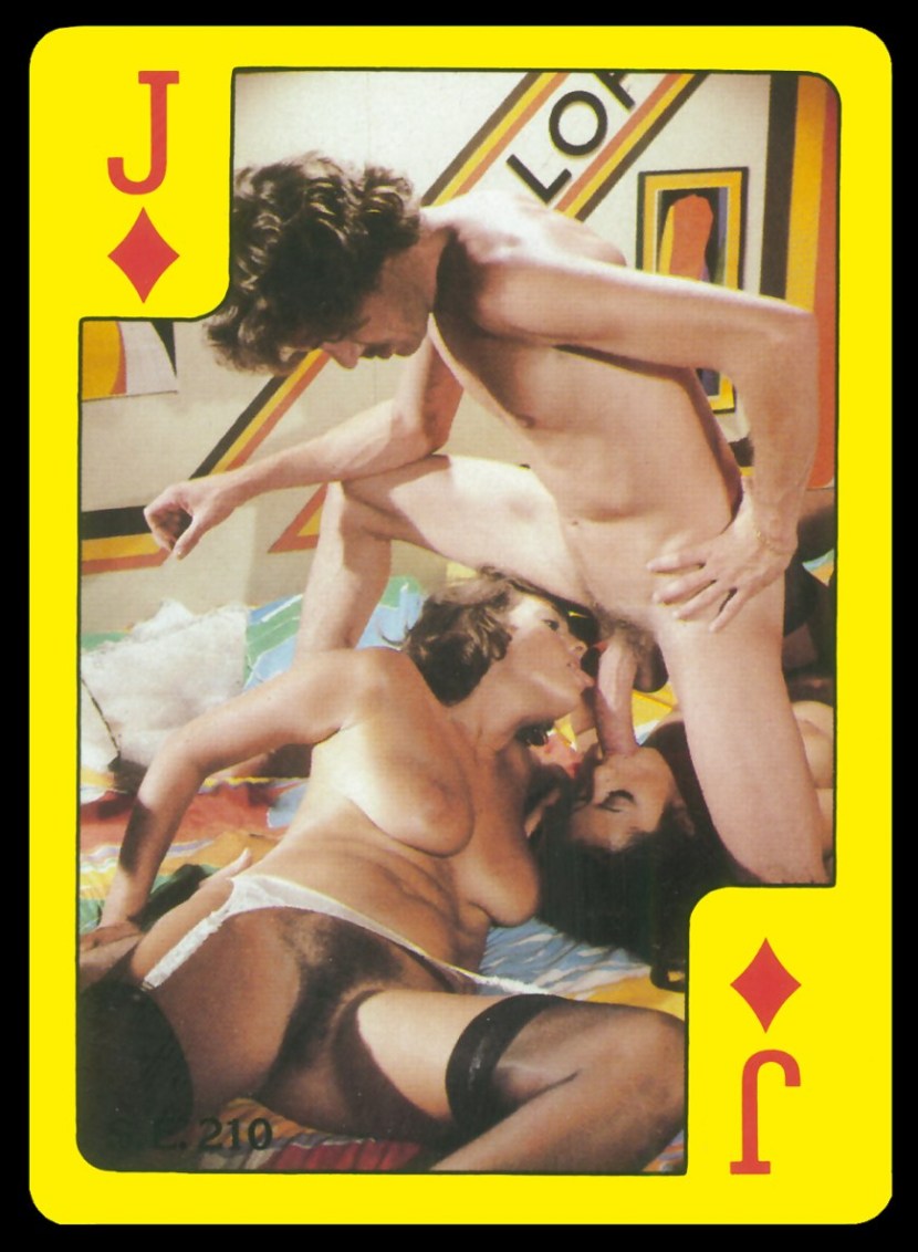 Old playing porn cards