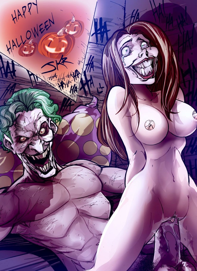 Naked Barbara Batgers and Joker