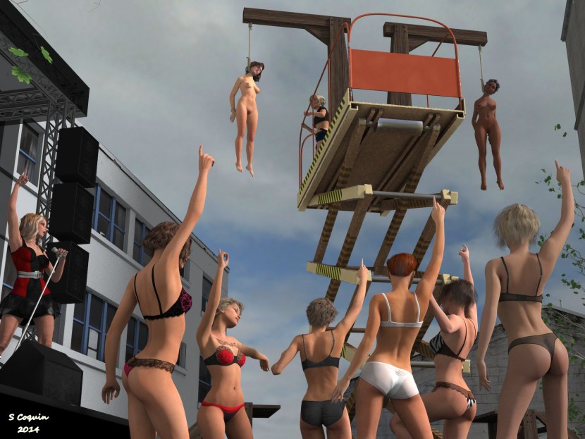 Erotic hanging 3d party