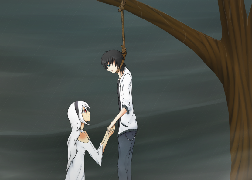 Hanged girls without clothes