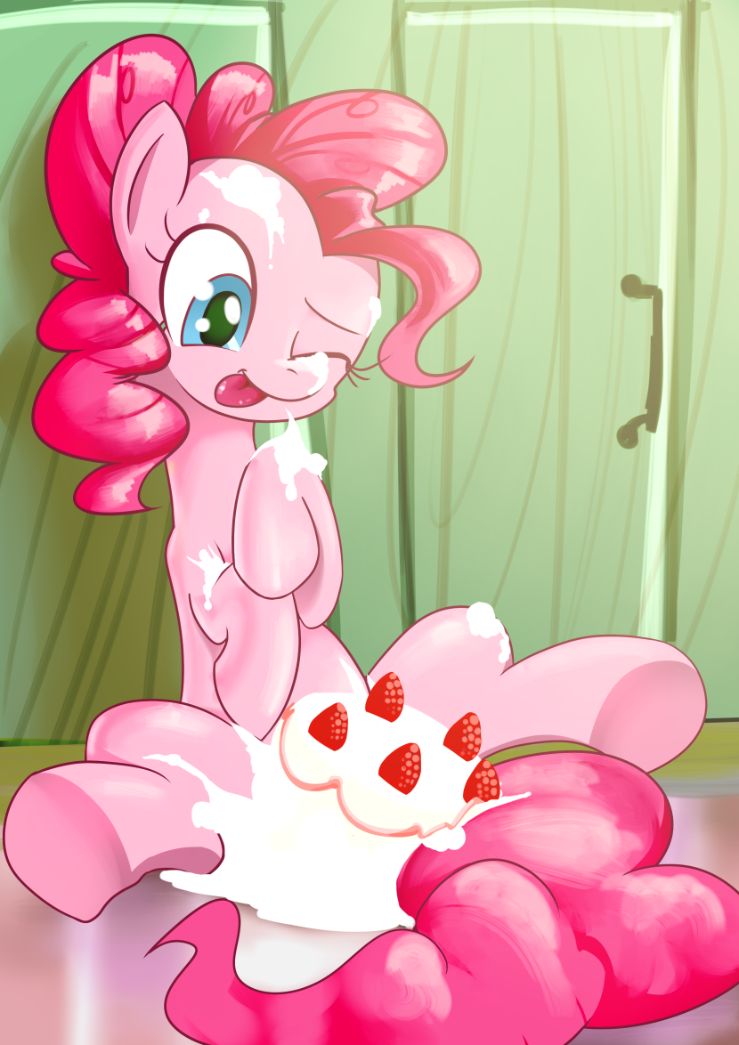 Cum in a gouged pussy