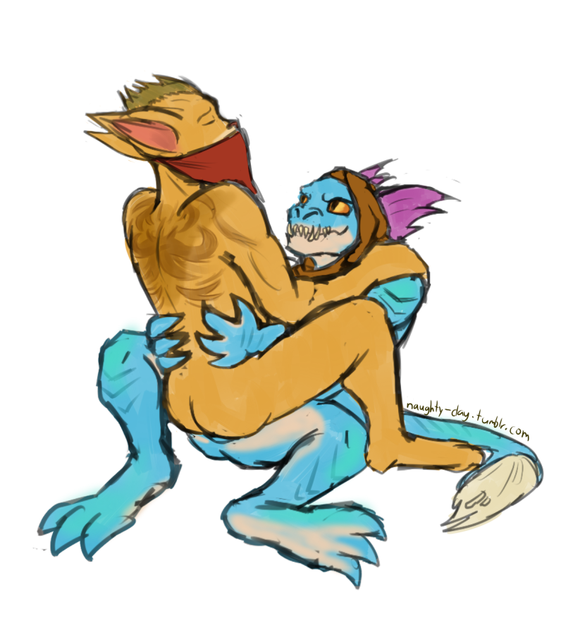 Slark and Bounty Hunter Hentai