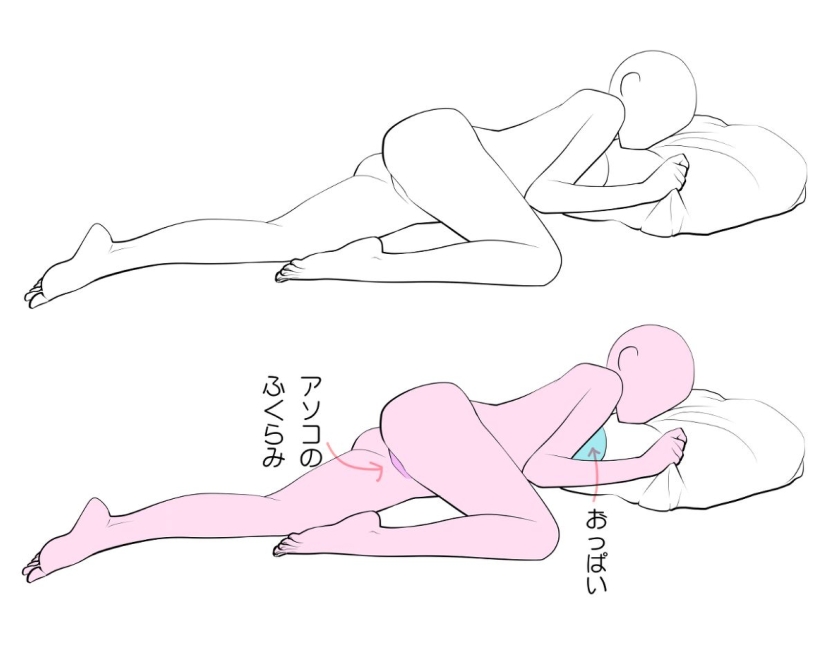 Erotic pose for drawing